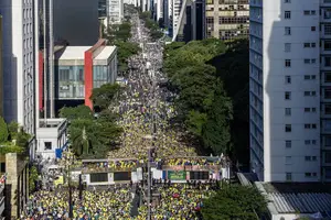 Ato de bolsonaristas neste domingo (29), em São Paulo (Foto: Eduardo Knapp)