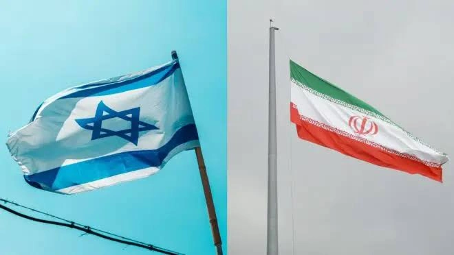 Bandeiras de Israel e Irã
