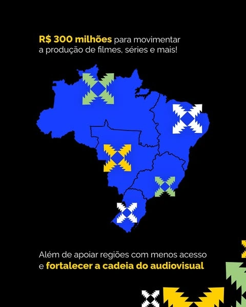 Edital vai incentivar produções regionais, promover diversidade e ampliar o acesso à cultura nacional
