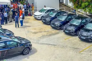 Entrega de novas viaturas para as polícias (Foto: Reprodução)