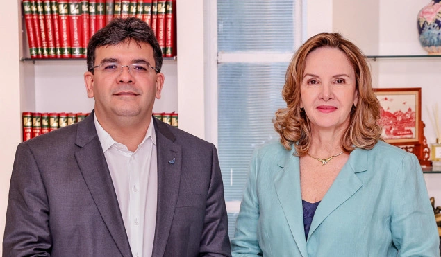 Governador Rafael Fonteles e a Procuradora Cláudia Seabra