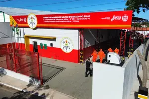 Inauguração do novo quartel do Corpo de Bombeiros Militar em Esperantina (Foto: Reprodução)