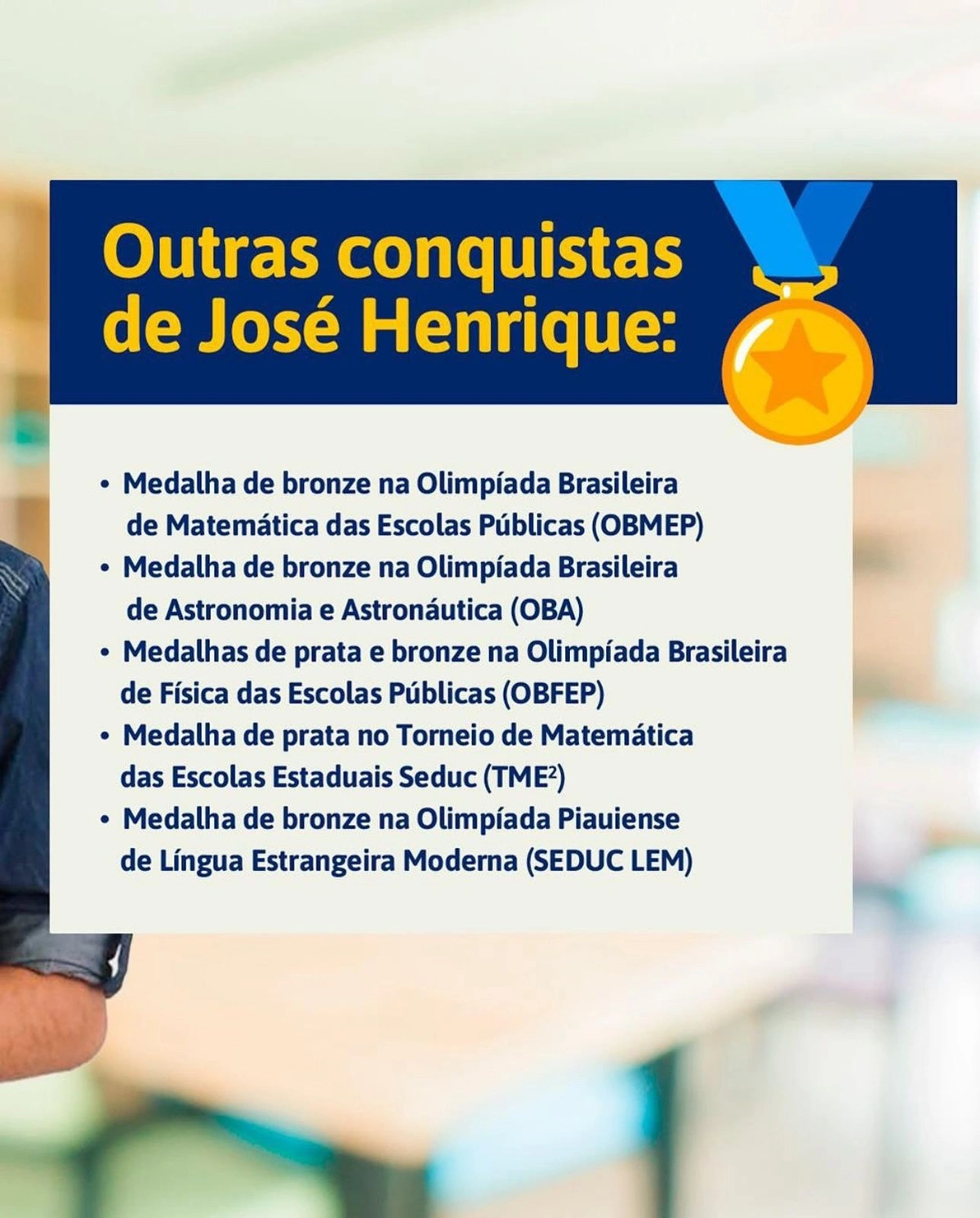 José Henrique, do CETI de Palmeira do Piauí, brilha na ONIA e avança rumo à Olimpíada Internacional