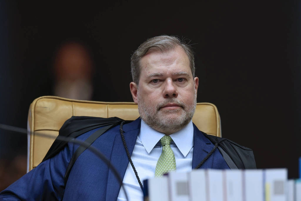 O ministro Dias Toffoli, em sessão do STF