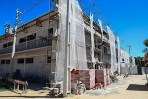Obras do terceiro bloco de aulas da UESPI (Foto: Reprodução)