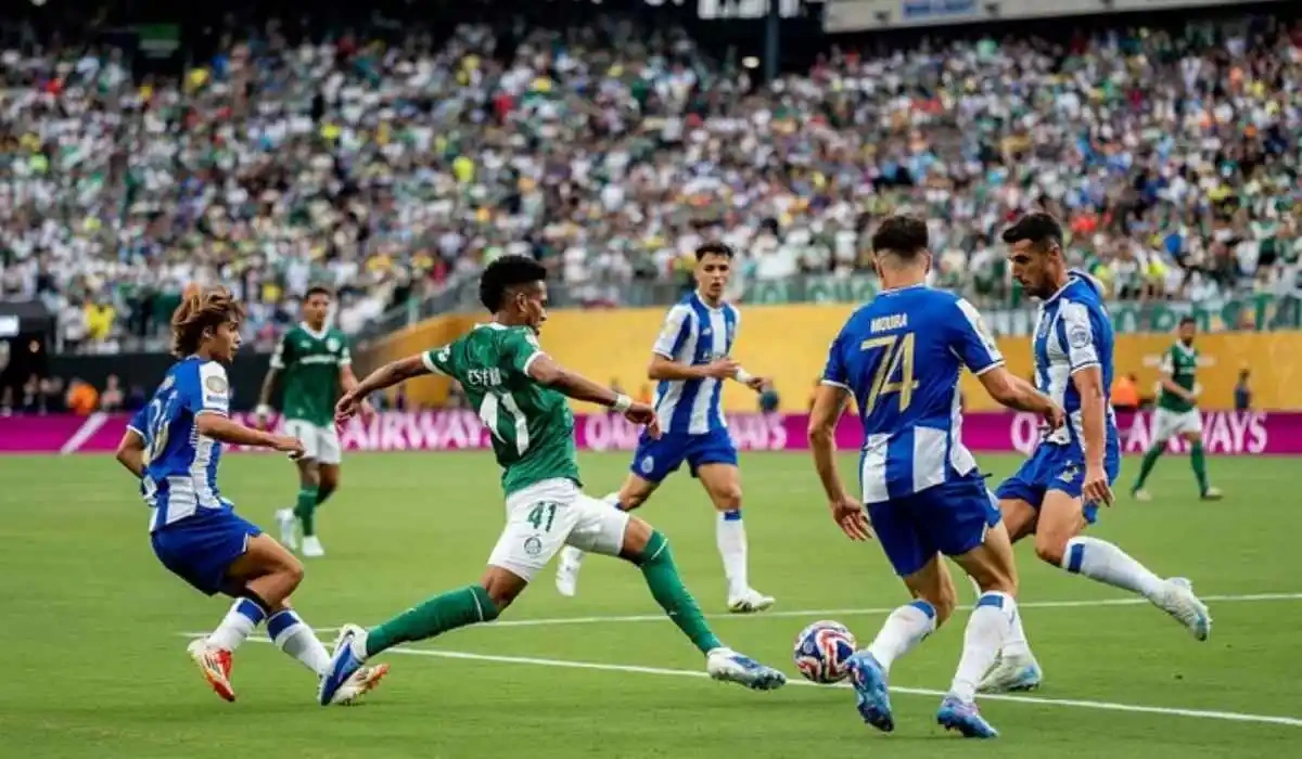Palmeiras x Porto no empate em 0x0 na Copa do Mundo de Clubes.
