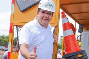 Rafael Fonteles em visita a obras (Foto: Reprodução)