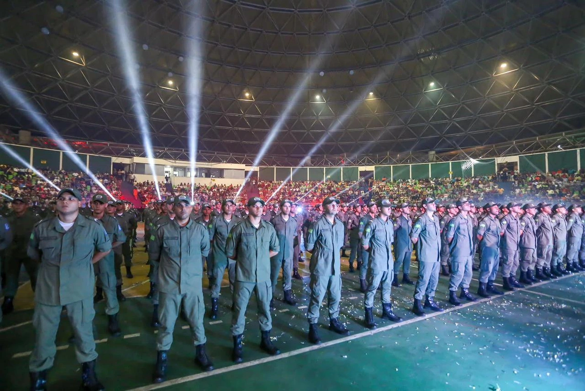 Solenidade de formatura de soldados da PMPI nomeados em 2024