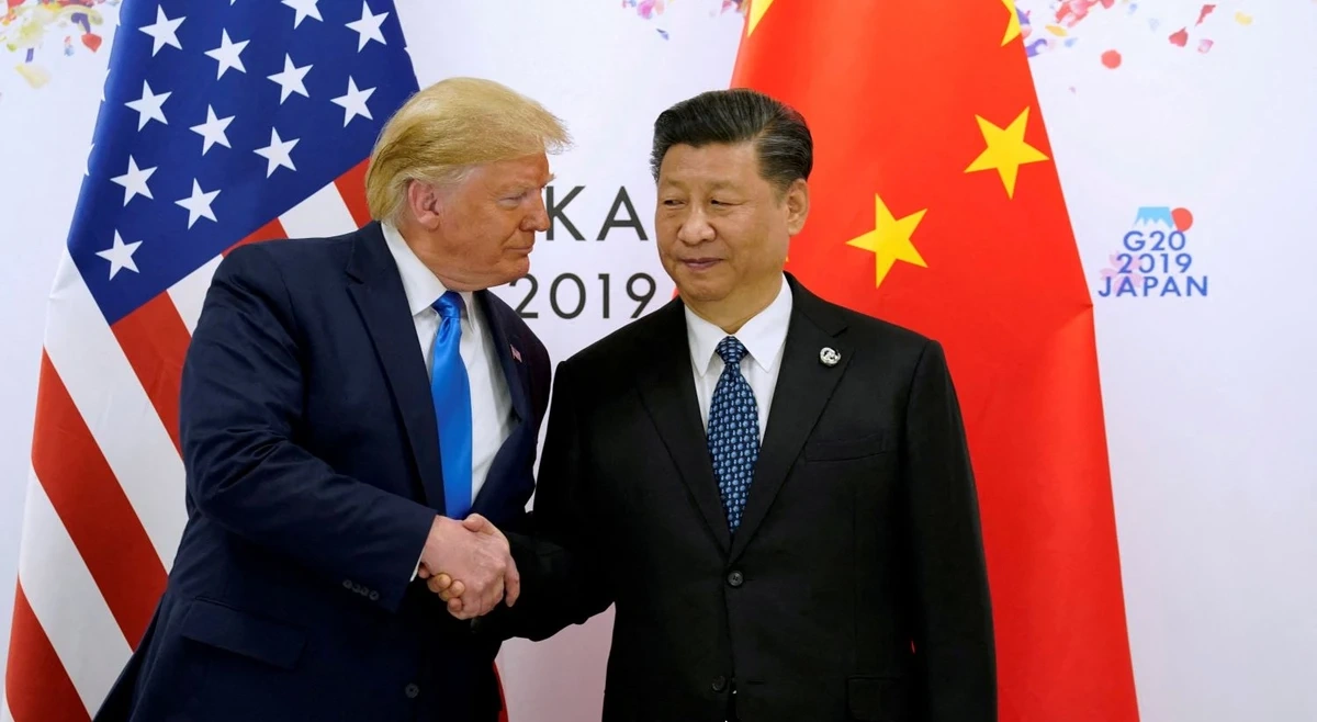 Trump (presidente dos EUA) e Xi Jinping (presidente da China)
