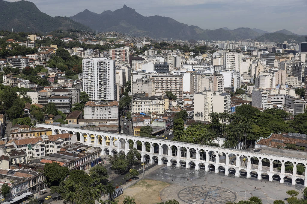 Vista dos Arcos da Lapa, no Rio