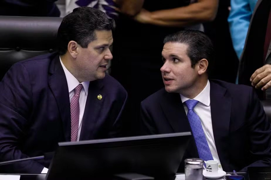 Davi Alcolumbre e Hugo Motta