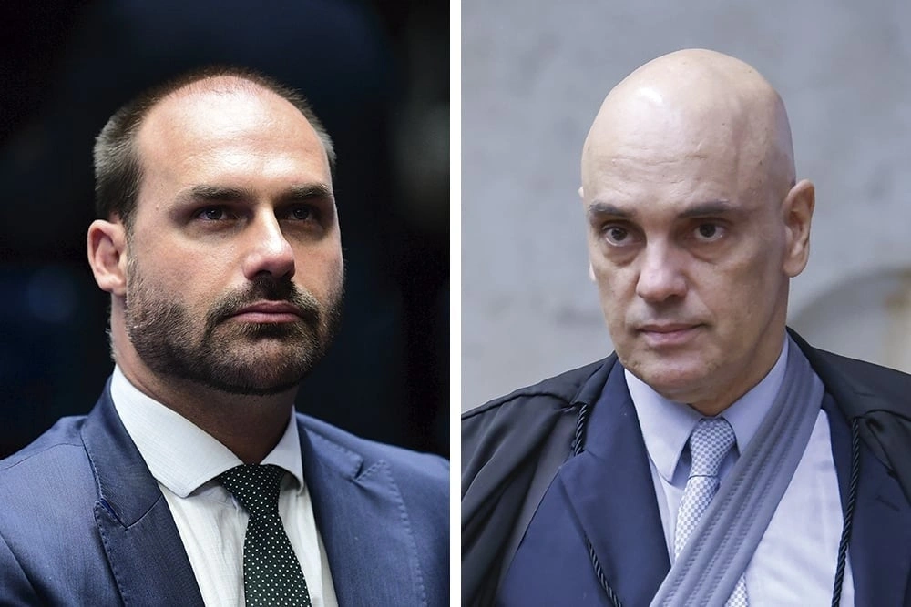 Decisão de Alexandre de Moraes ocorre após fim da licença parlamentar do deputado, que segue nos EUA