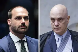Decisão de Alexandre de Moraes ocorre após fim da licença parlamentar do deputado, que segue nos EUA (Foto: Carta Capital)