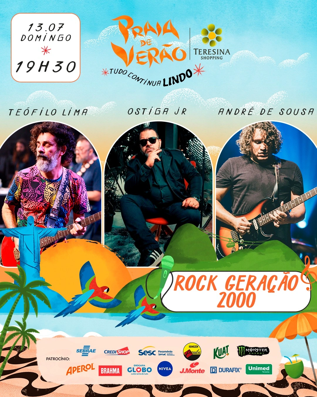 Fim de semana tem rock, shows e diversão garantida na Praia de Verão do Teresina