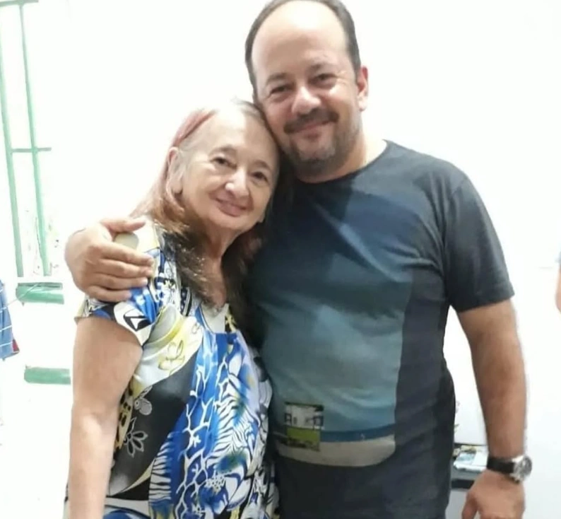Lena Rios e o filho Marcelo Barradas