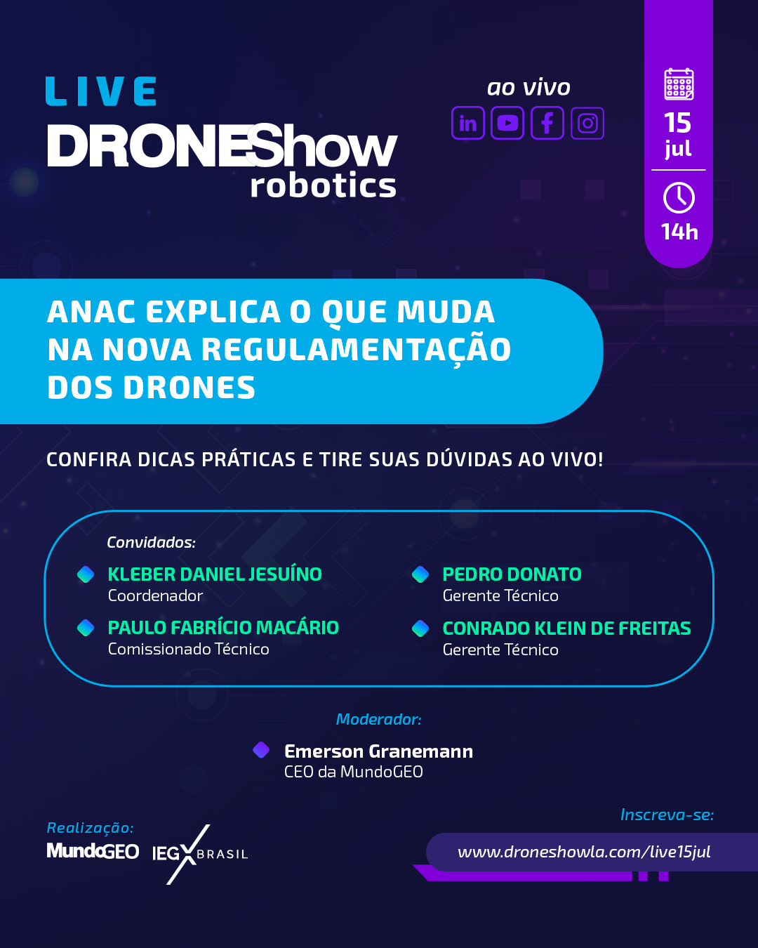 Live: ANAC explica o que muda na nova Regulamentação dos Drones