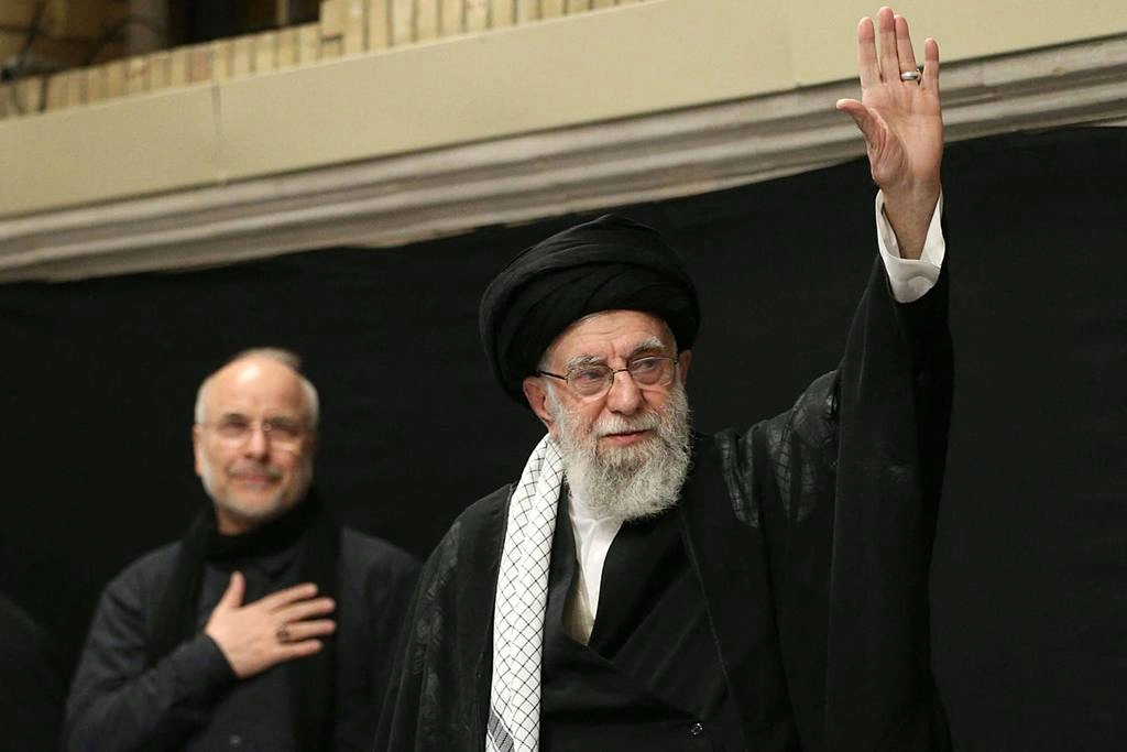O líder supremo do Irã, aiatolá Ali Khamenei, durante cerimônia religiosa em Teerã