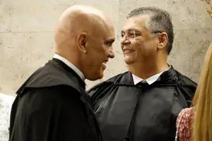 Alexandre de Moraes no dia da posse do ministro Flávio Dino no STF (Foto: Pedro Ladeira)