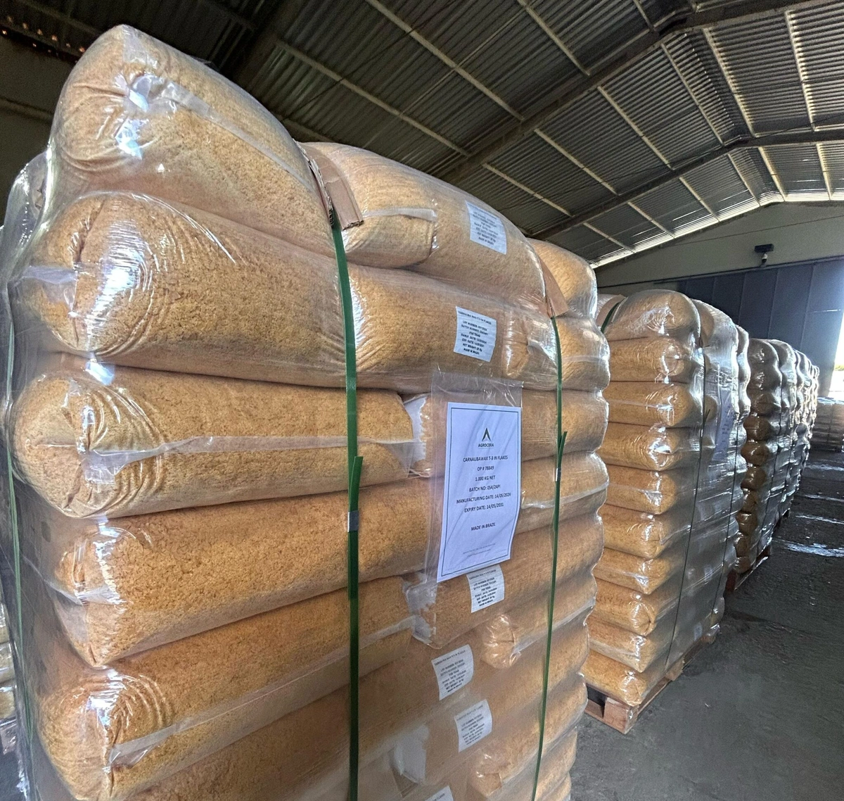 Cera vegetal para exportação