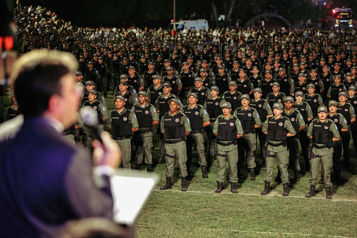 Governador Rafael Fonteles na solenidade de nomeação e posse dos novos PMs