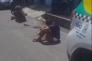 Jovem baleado é preso no Promorar (Foto: Reprodução)
