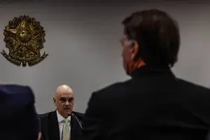 O ex-presidente Jair Bolsonaro prestou depoimento ao ministro Alexandre de Moraes no STF (Foto: Gabriela Biló)