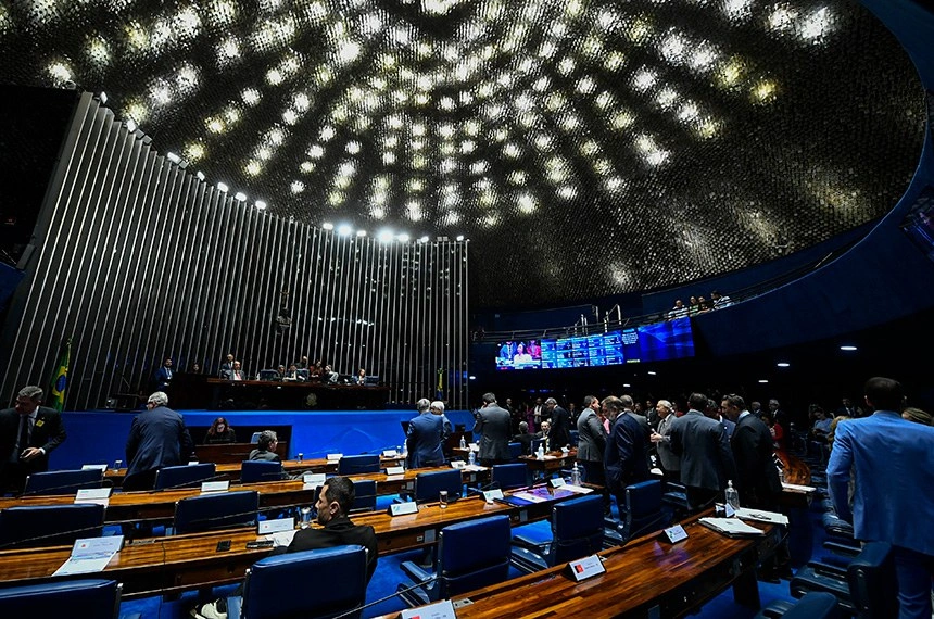 Plenário do Senado durante sessão de votações nesta quarta-feira (27)