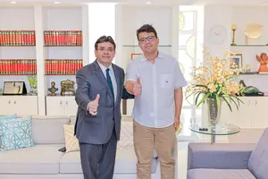 Rafael Fonteles e Chico Lucas (Foto: Gabriel Paulino)