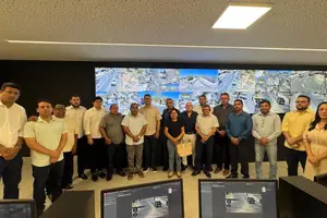SPIA sendo mostrado para vereadores e visitantes de Parnaíba (Foto: SSP-PI)