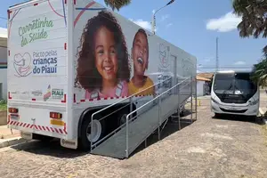 Carretinha da Saúde, iniciativa do Pacto pelas Crianças do Piauí (Foto: SESAPI)
