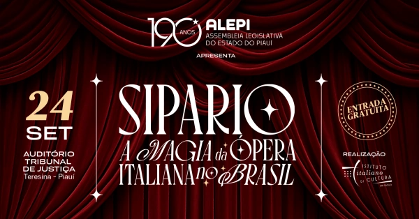 Concerto gratuito reúne artistas brasileiros e italianos no TJ-PI com árias legendadas em português