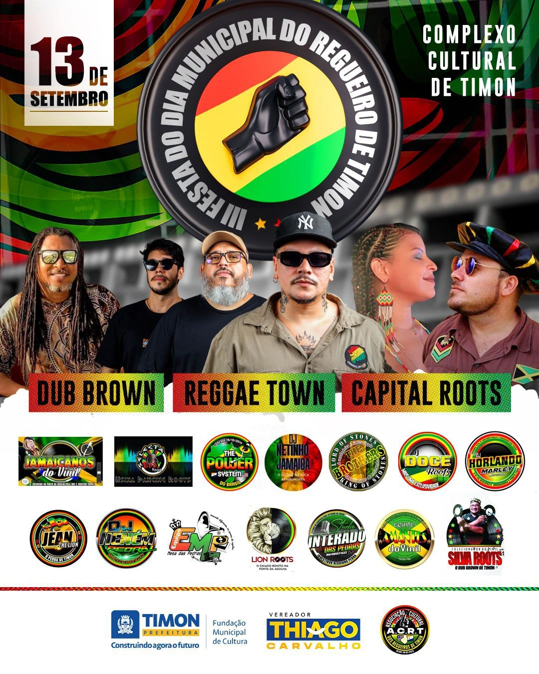 Evento acontece em 13 de setembro e reforça o reggae como símbolo de união e resistência