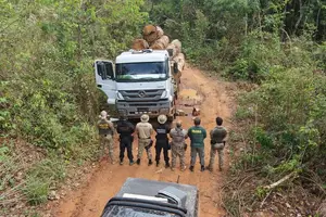 Federal e Ibama desmontam grupo de extração ilegal de madeira em terra indígena (Foto: Reprodução)
