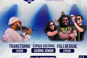 O multiartista Transtorno e a banda FullReggae sobem ao palco do Espaço Cultural Osório Júnior (Foto: Divulgação)