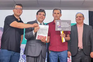 Solenidade de entrega de Aparelhos Celulares Recuperados pela SSP-PI (Foto: Gabriel Paulino)