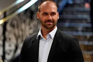 Eduardo Bolsonaro, ex-deputado (Foto: Reprodução | Joshua Roberts/Reuters)