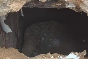 Fossa onde foi encontrado o corpo de Cipriano (Foto: SSP-PI)