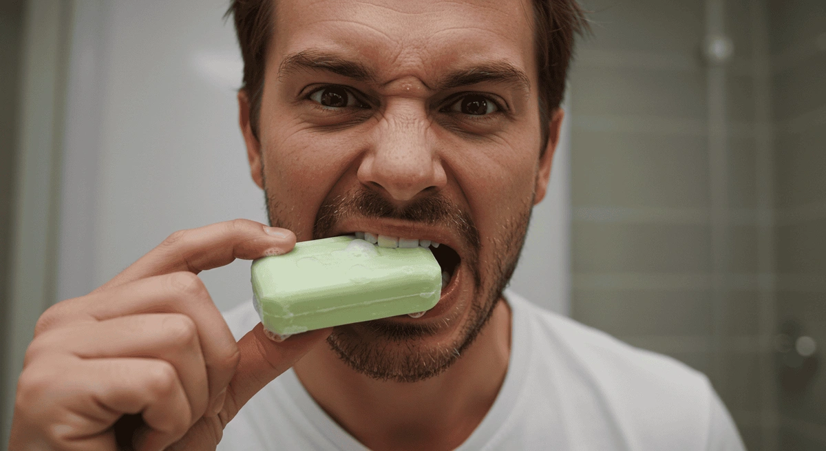 Compulsão em comer sabão do nada