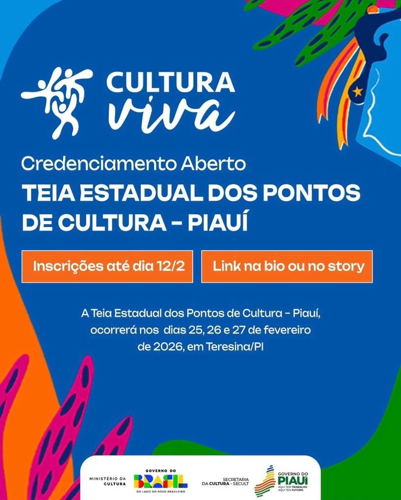 Cultura Viva abre credenciamento para Teia Estadual dos Pontos de Cultura no Piauí