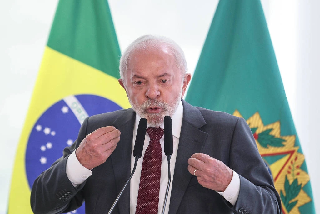 O presidente da República, Luiz Inácio Lula da Silva, em cerimônia no Palácio do Planalto