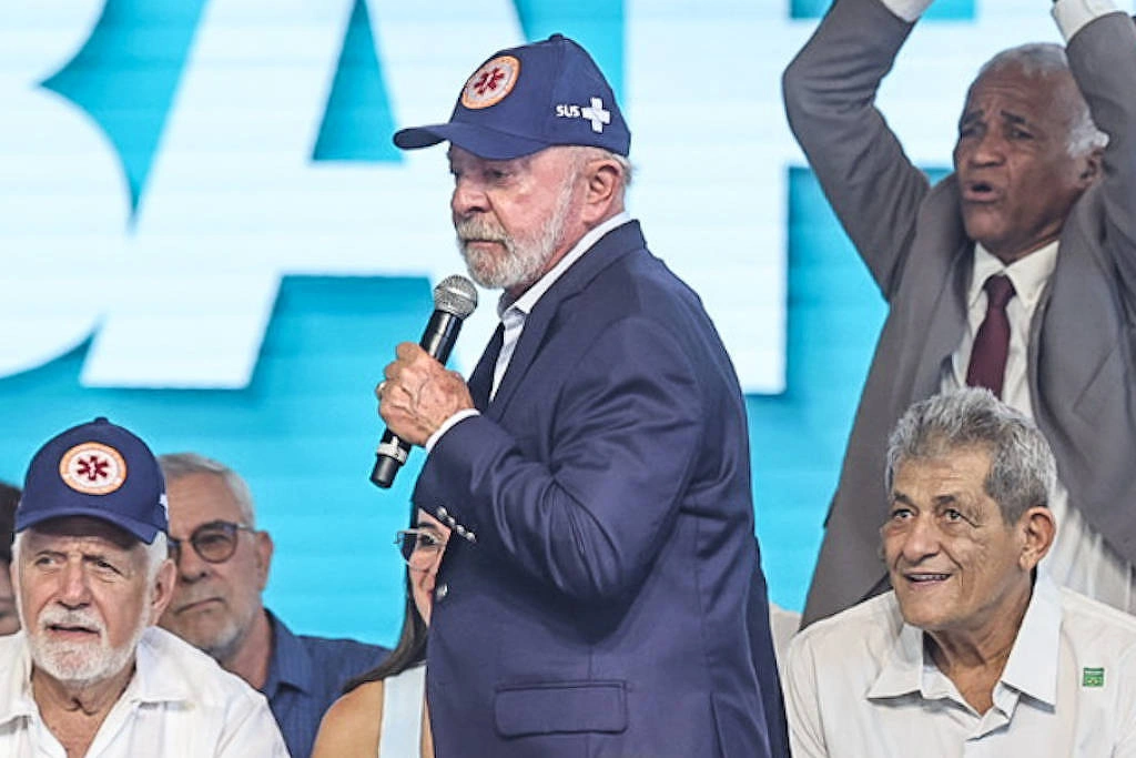 O presidente Lula, durante cerimônia nesta sexta-feira (6), em Salvador