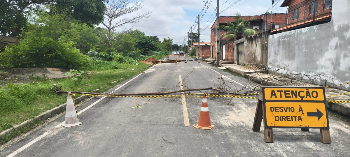 Rua Reginaldo Evangelista na região sudeste de Teresina