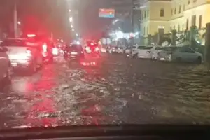 Temporal causa alagamentos e derruba árvore na Zona Leste de Teresina e provoa transtorno centro (Foto: Reprodução)