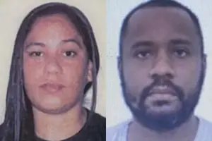 A vitima Jussara dos Santos Silva e o supseito Jonas Oliveira (Foto: Foto montagem)