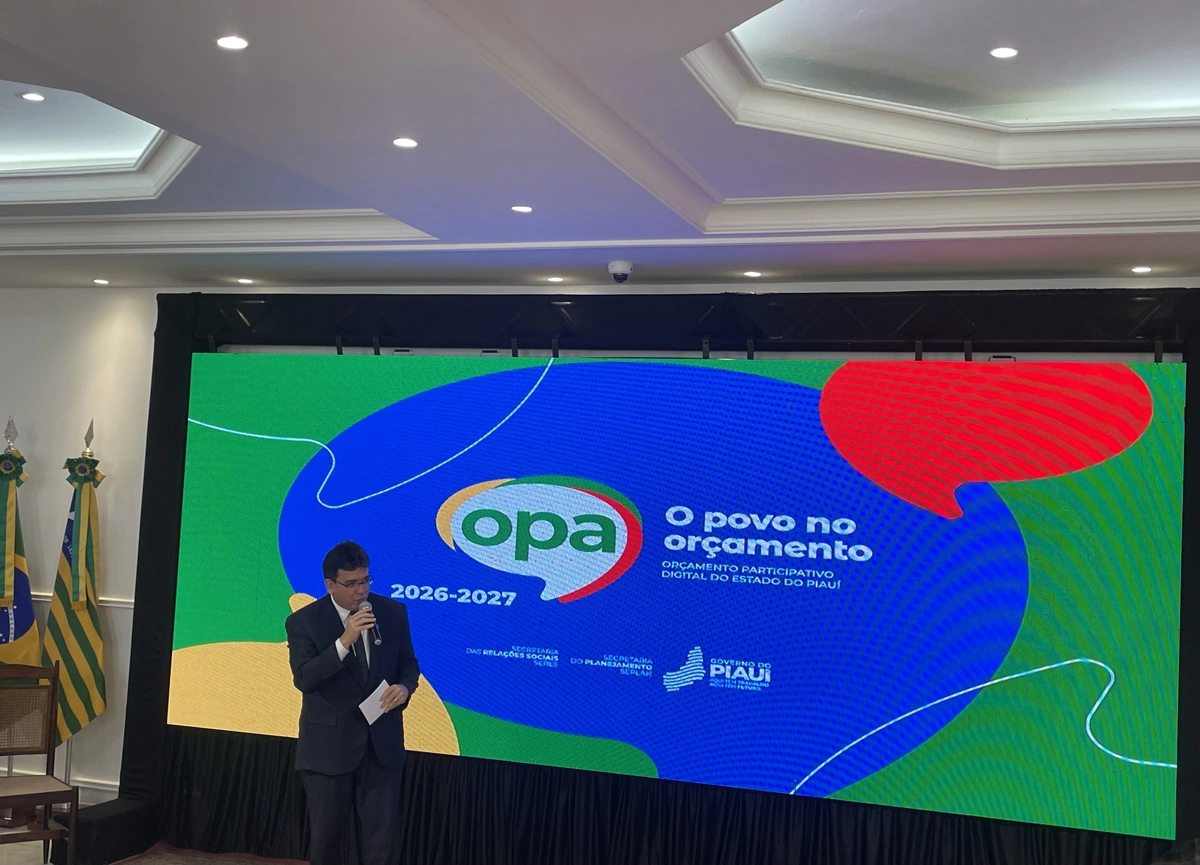 O governador do Piauí, Rafael Fonteles, durante lançamento do OPA 2026-2027