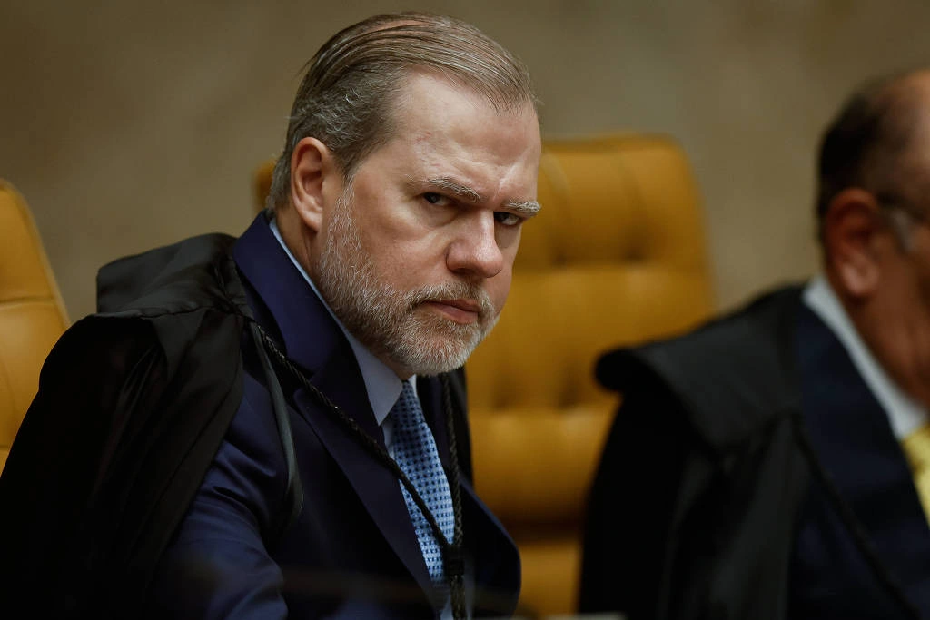 O ministro Dias Toffoli durante sessão no STF