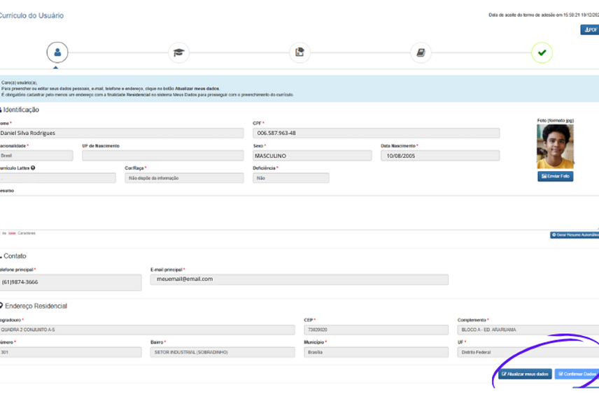 Pé-de-Meia Licenciaturas saiba como se cadastrar passo 2