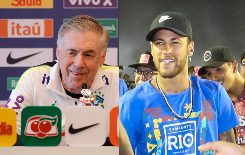 Carlo Ancelotti ainda não colocou Neymar na lista mais recente da seleção brasileira, mas deixou claro que o atacante segue no radar para a disputa da Copa do Mundo