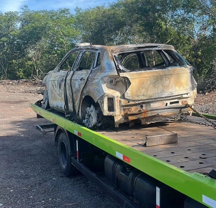 O carro do motorista de aplicativo Francisco Allan Marques da Silva, de 27 anos, foi encontrado carbonizado no sábado (11), na zona rural do município de Brasileira, no Norte do Piauí