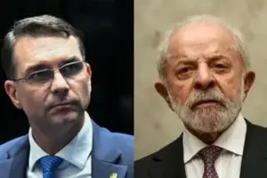 O senador Flávio Bolsonaro e o presidente Luiz Inácio Lula da Silva (Foto: Reprodução |  Carlos Moura/Agência Senado e Marcelo Camargo/Agência Brasil)